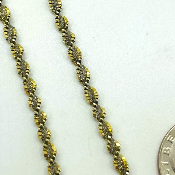 Sterling silver gold overlay twist necklace - Picture 7 of 7